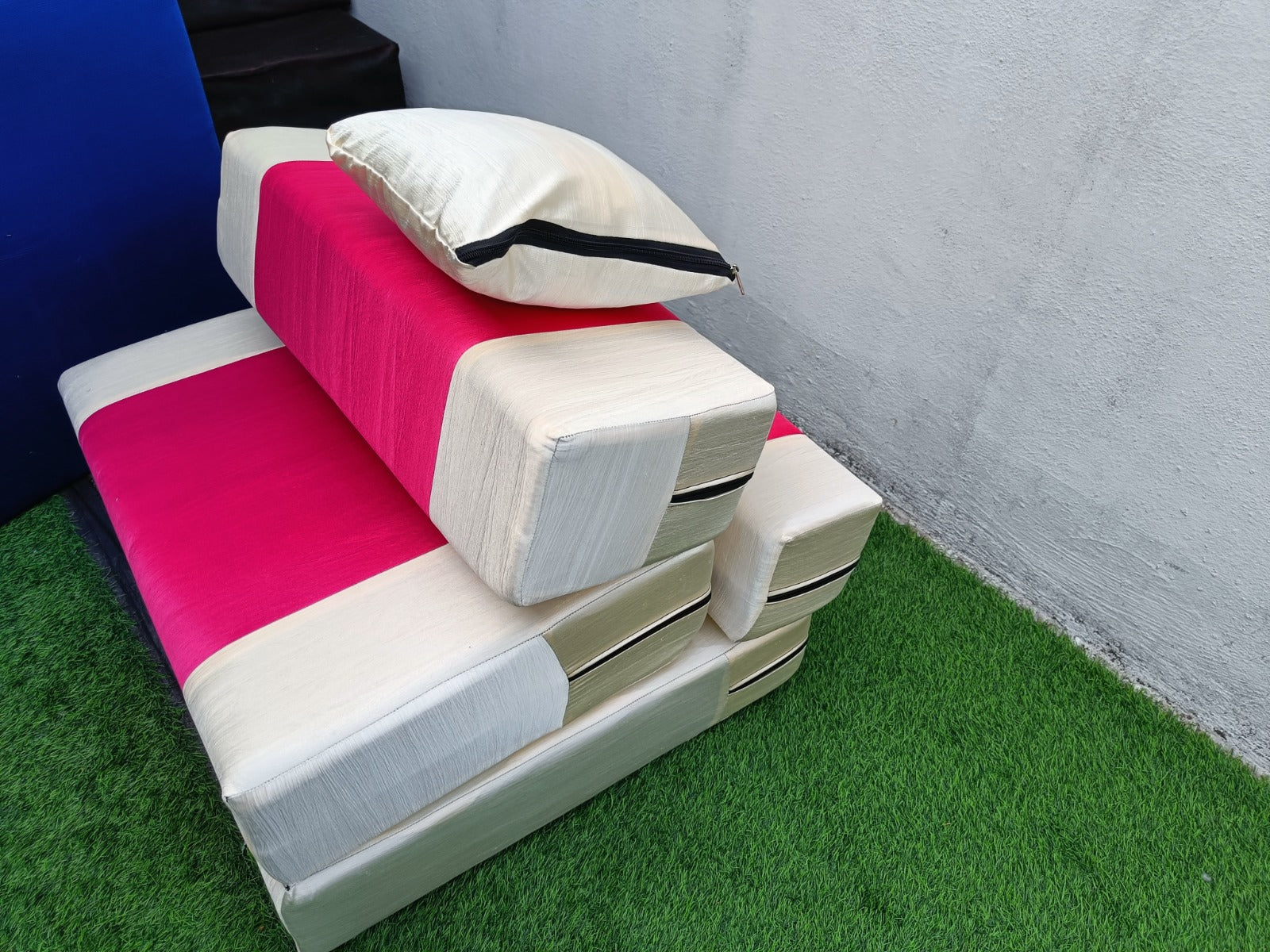 Folding Sofa Cum Bed White (2.5 x 6)